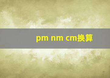 pm nm cm换算